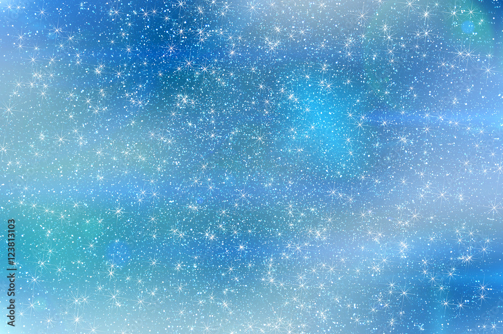 abstract star sky snowflakes clouds
