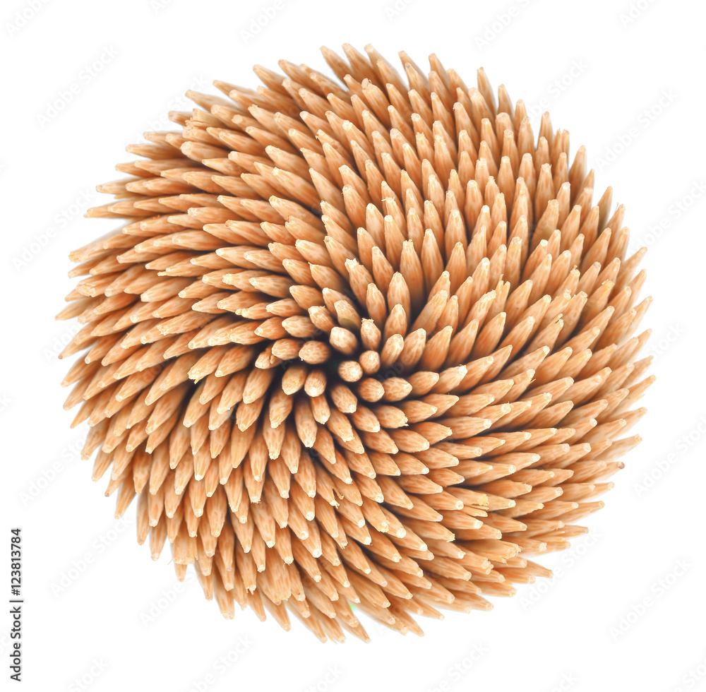 top view of toothpick isolated on white top view of toothpick isolated on white