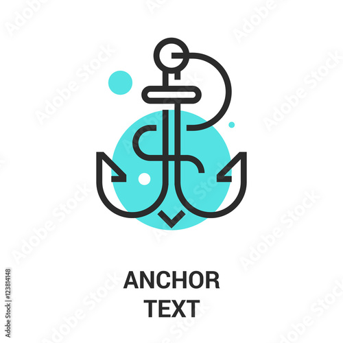Fototapeta anchor text icon