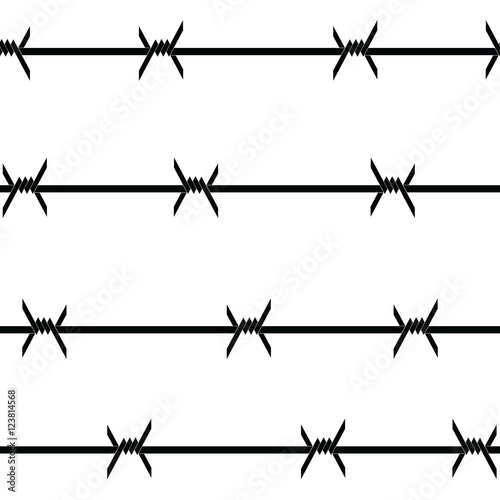 Barbed wire. Vector