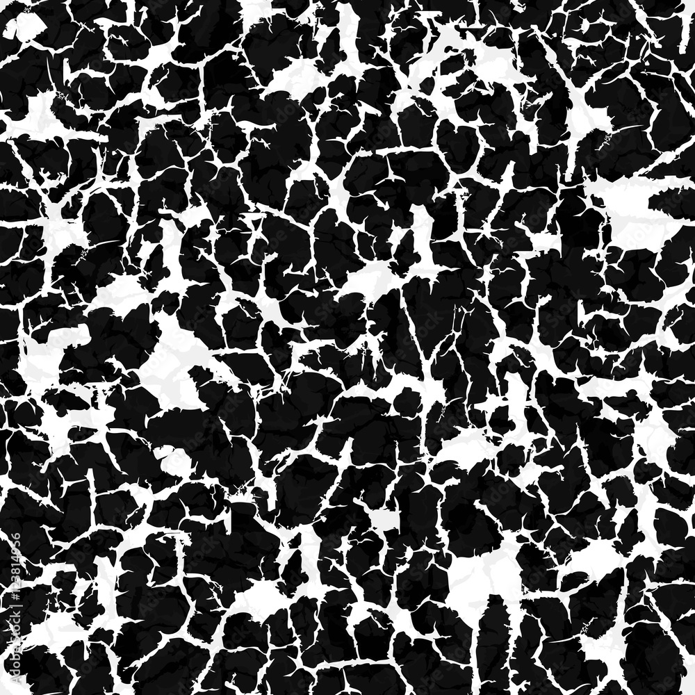 Fototapeta premium White cracks on a black background