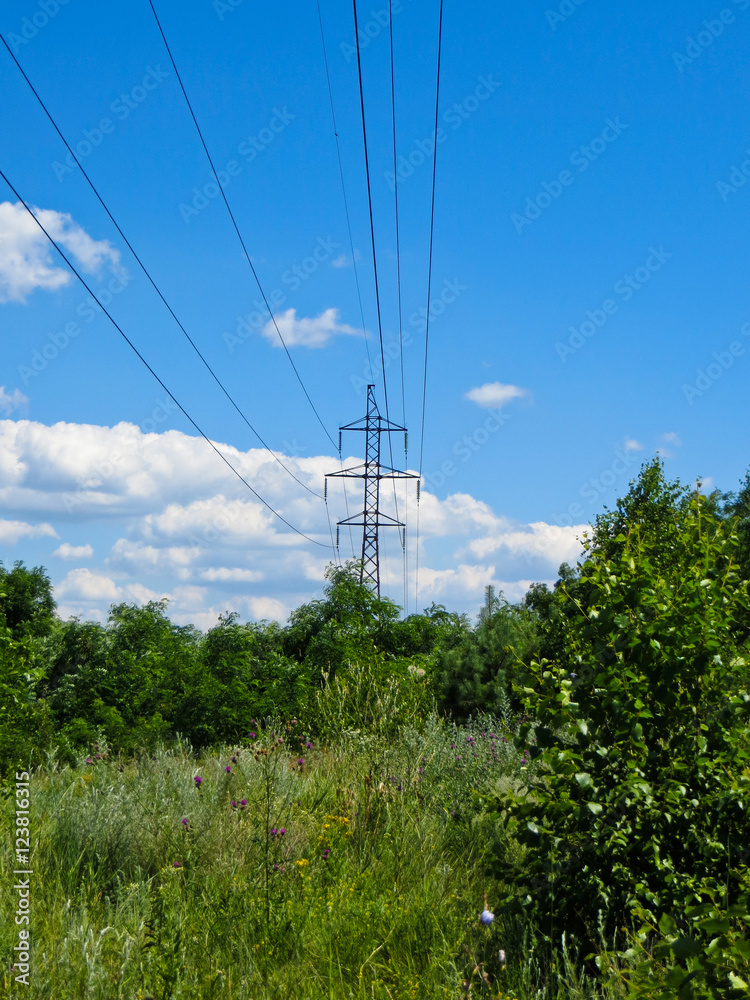 Obraz premium High voltage power line