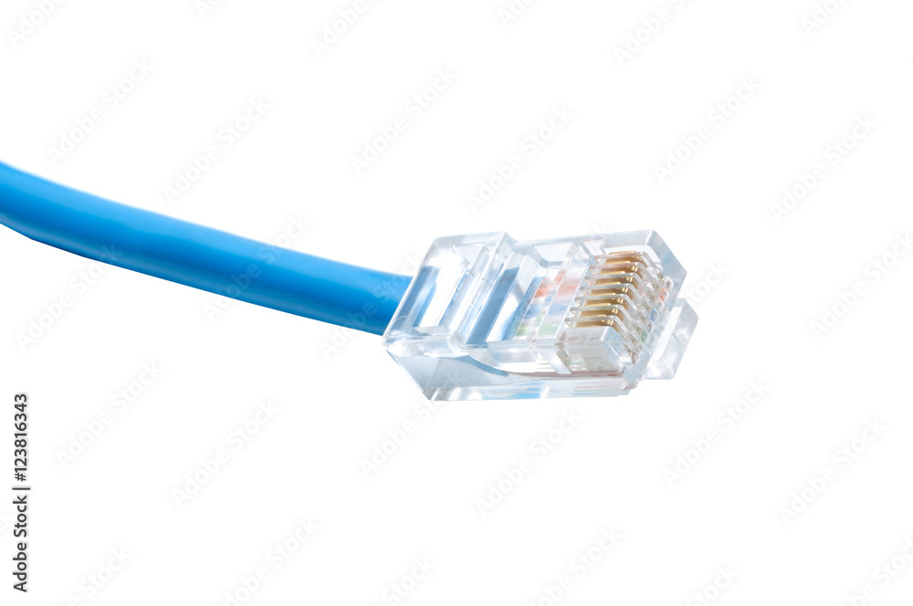 LAN connector isolated on white background LAN connector isolated on white background