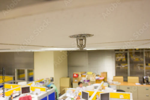 automatic ceiling Fire Sprinkler, select focus at Springkler photo