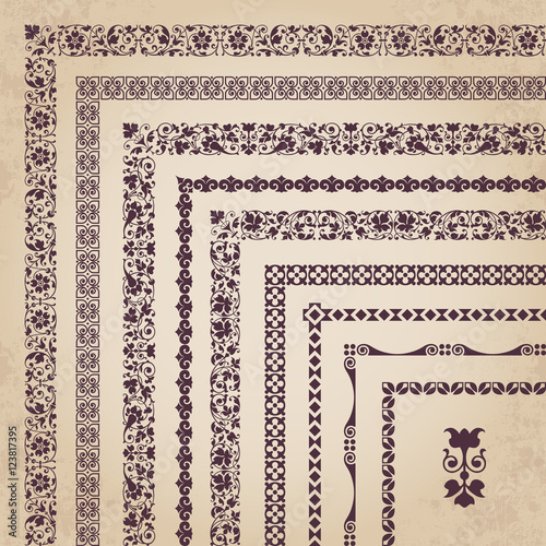 Corner borders and frames - vector set