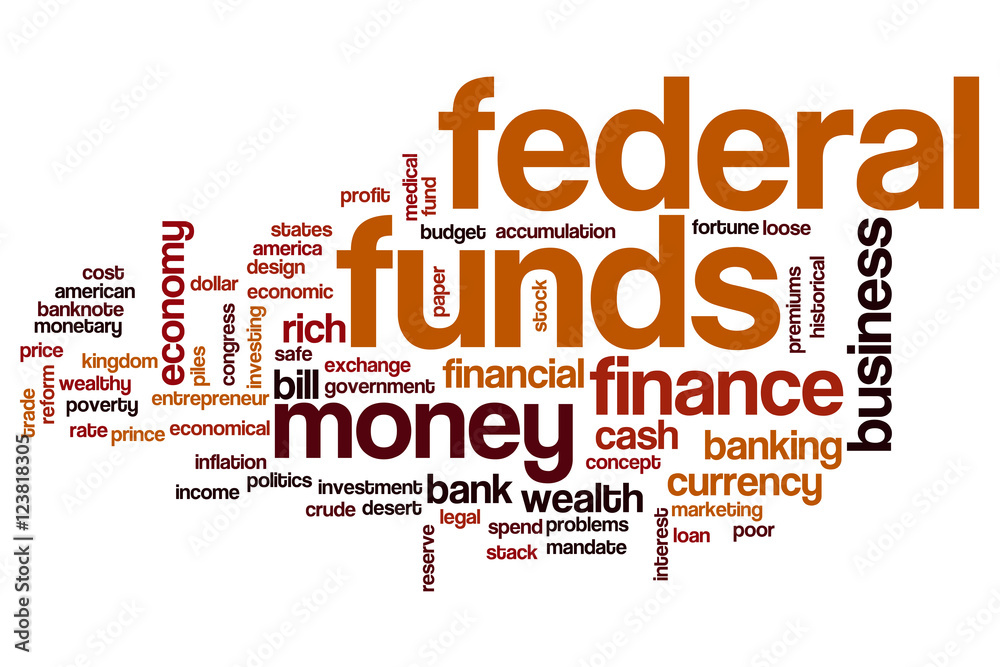 Fototapeta premium Federal funds word cloud