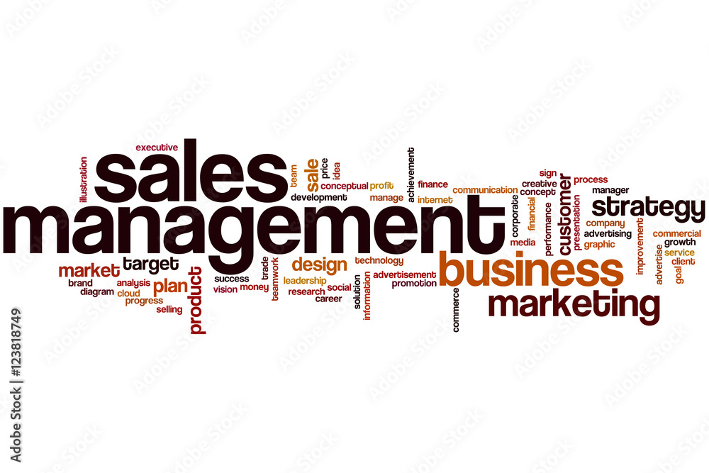 Sales management word cloud