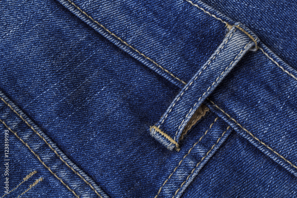 Close Up blue jeans.
