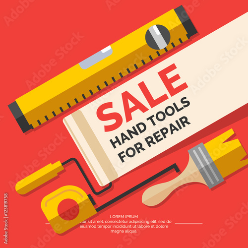 Sale Hand tools for home renovation and construction.