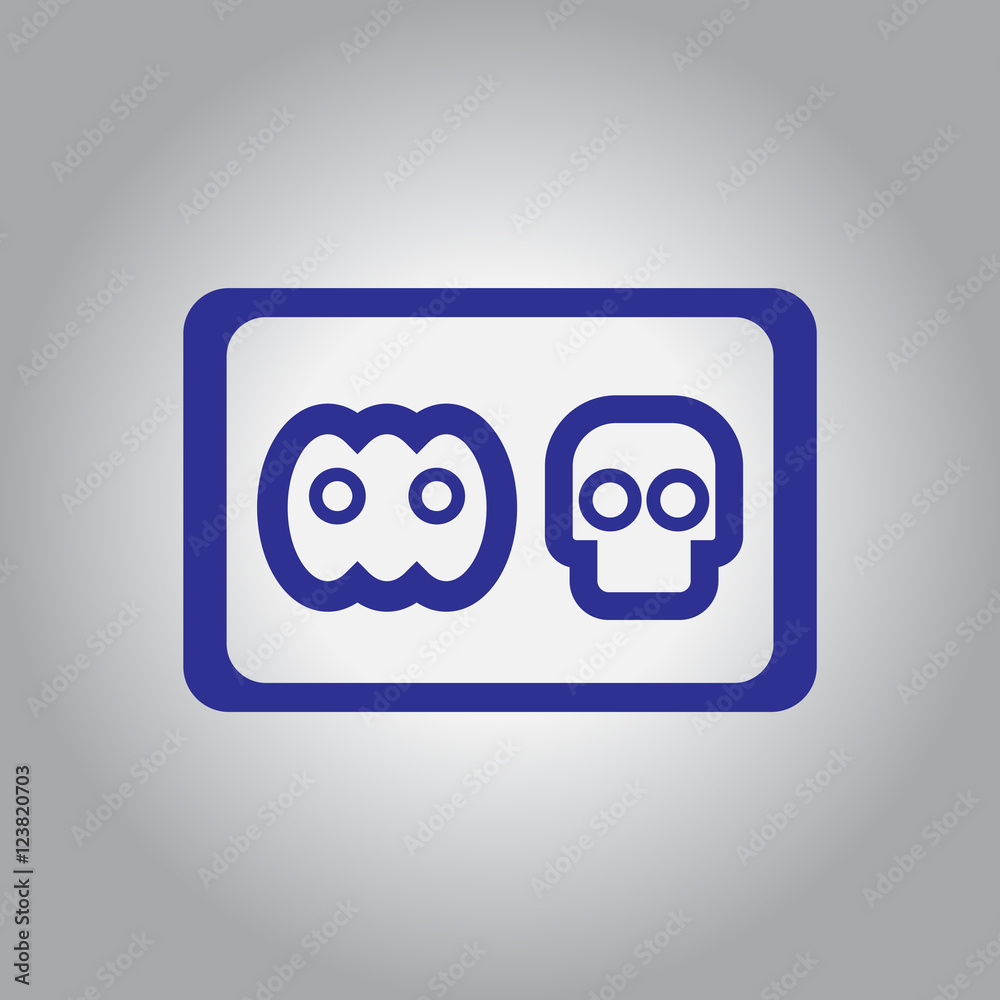 Vector illustration in flat design Halloween icon cookie Vector illustration in flat design Halloween icon cookie
