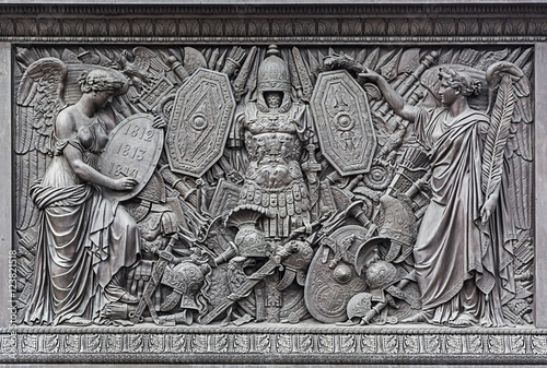 фотографія bas-relief on the pedestal of the Alexander Column