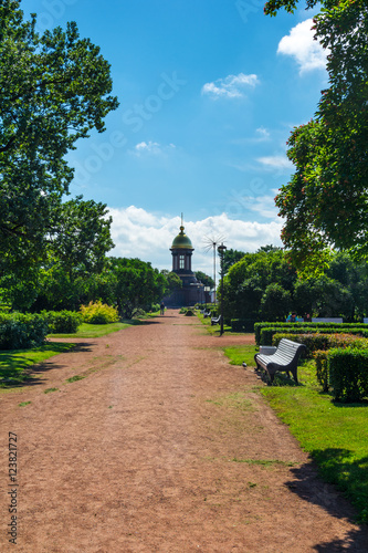 walkway on Trinity Square, St. Petersburg, Russia