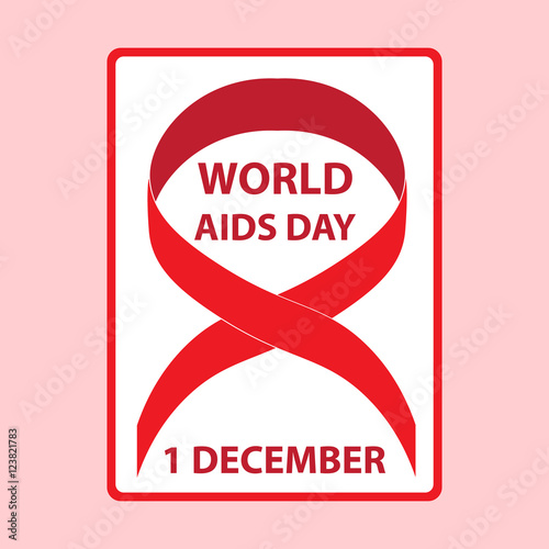 World AIDS day. 1 december. Awareness. Medical sign. Vector icon. 
