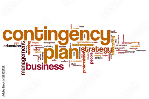 Tablou pe pânză Contoingency plan word cloud