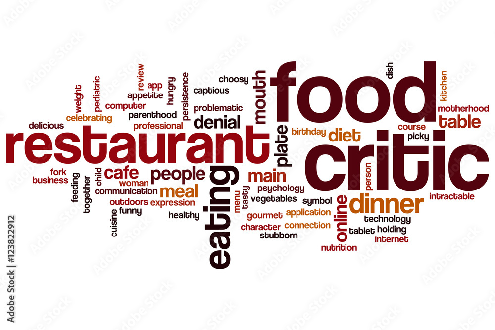 Food critic word cloud