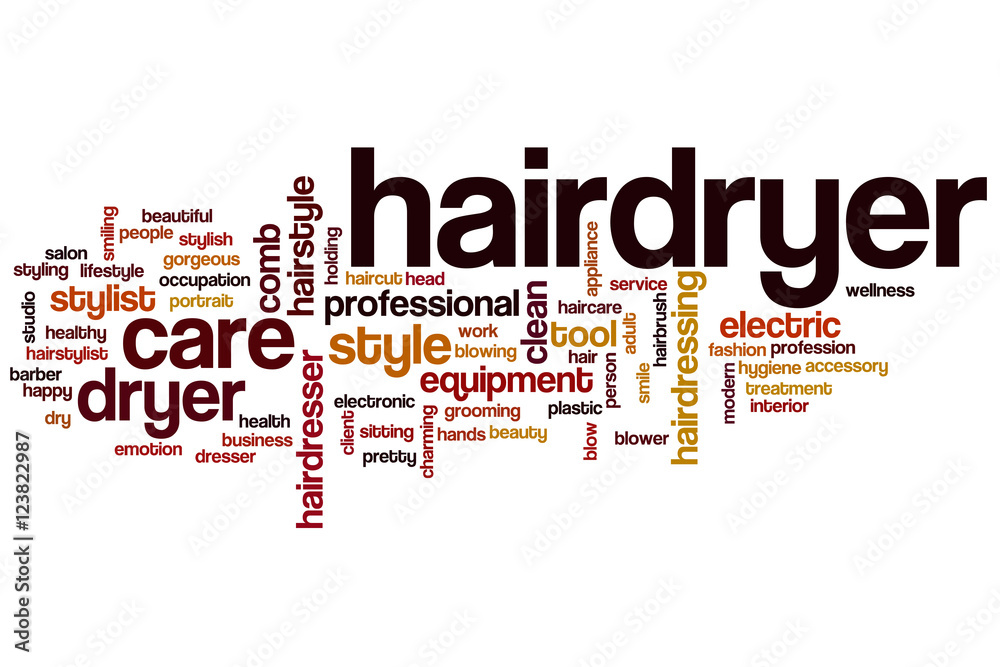 Hairdryer word cloud