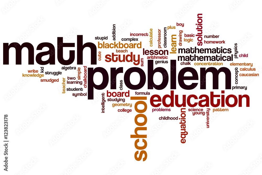 Math problem word cloud Math problem word cloud