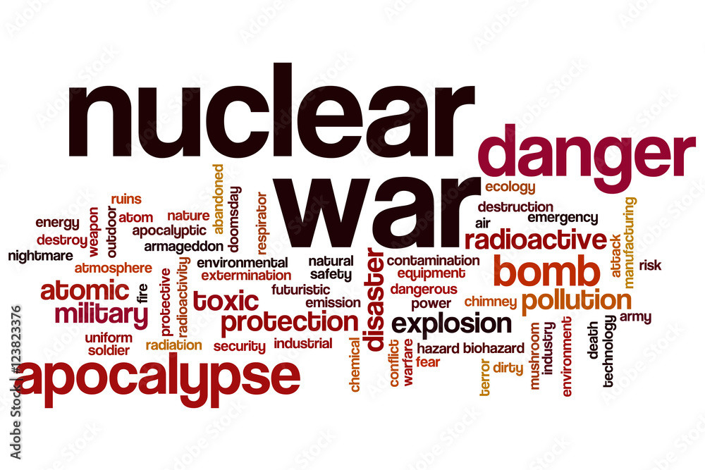 Nuclear war word cloud