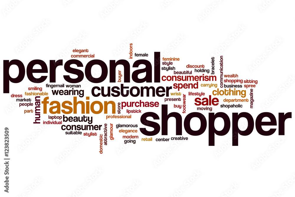 Personal shopper word cloud Stock Illustration