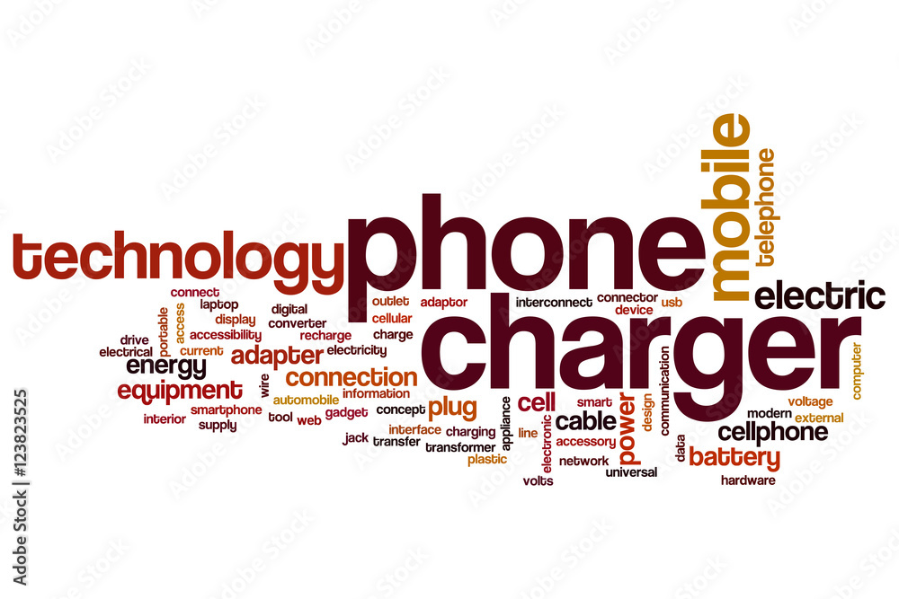 Phone charger word cloud Phone charger word cloud
