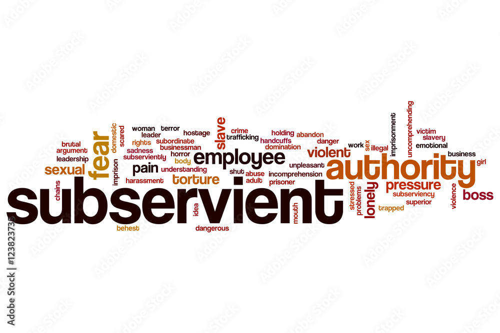 Subservient word cloud Subservient word cloud