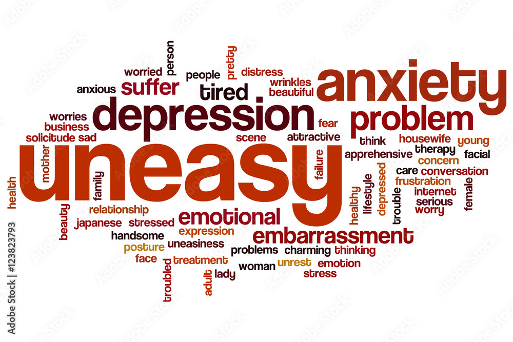 Obraz premium Uneasy word cloud