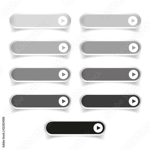 Greyscale long round buttons