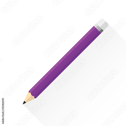 Stationery concept by pencil with purple tones.