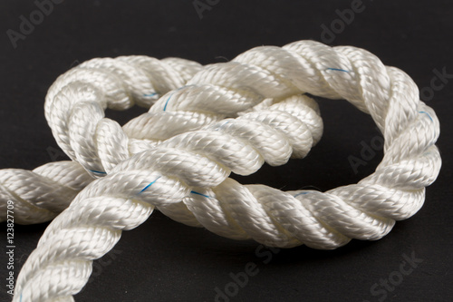 knot of rope on dark
