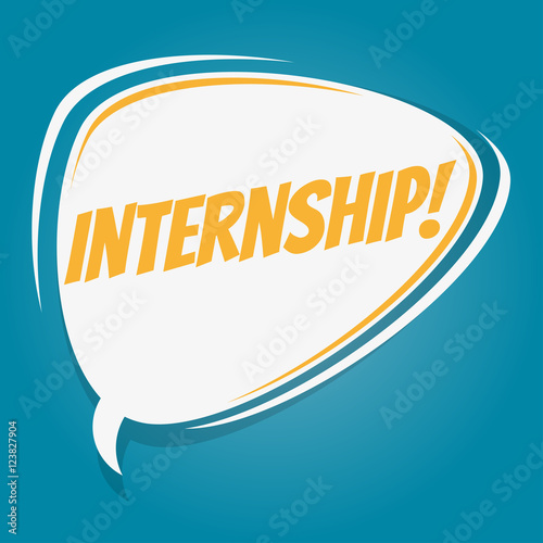 internship retro speech balloon