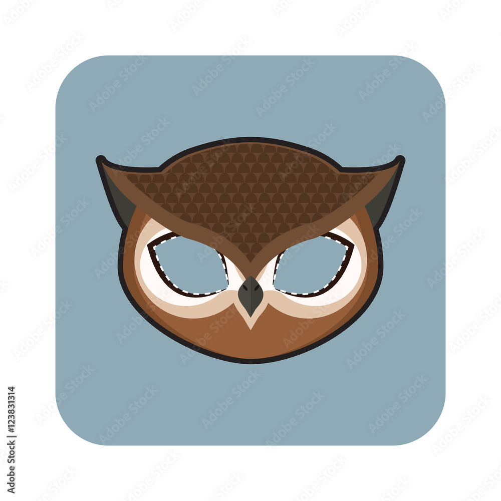 Owl mask for Halloween and other festivities Owl mask for Halloween and other festivities