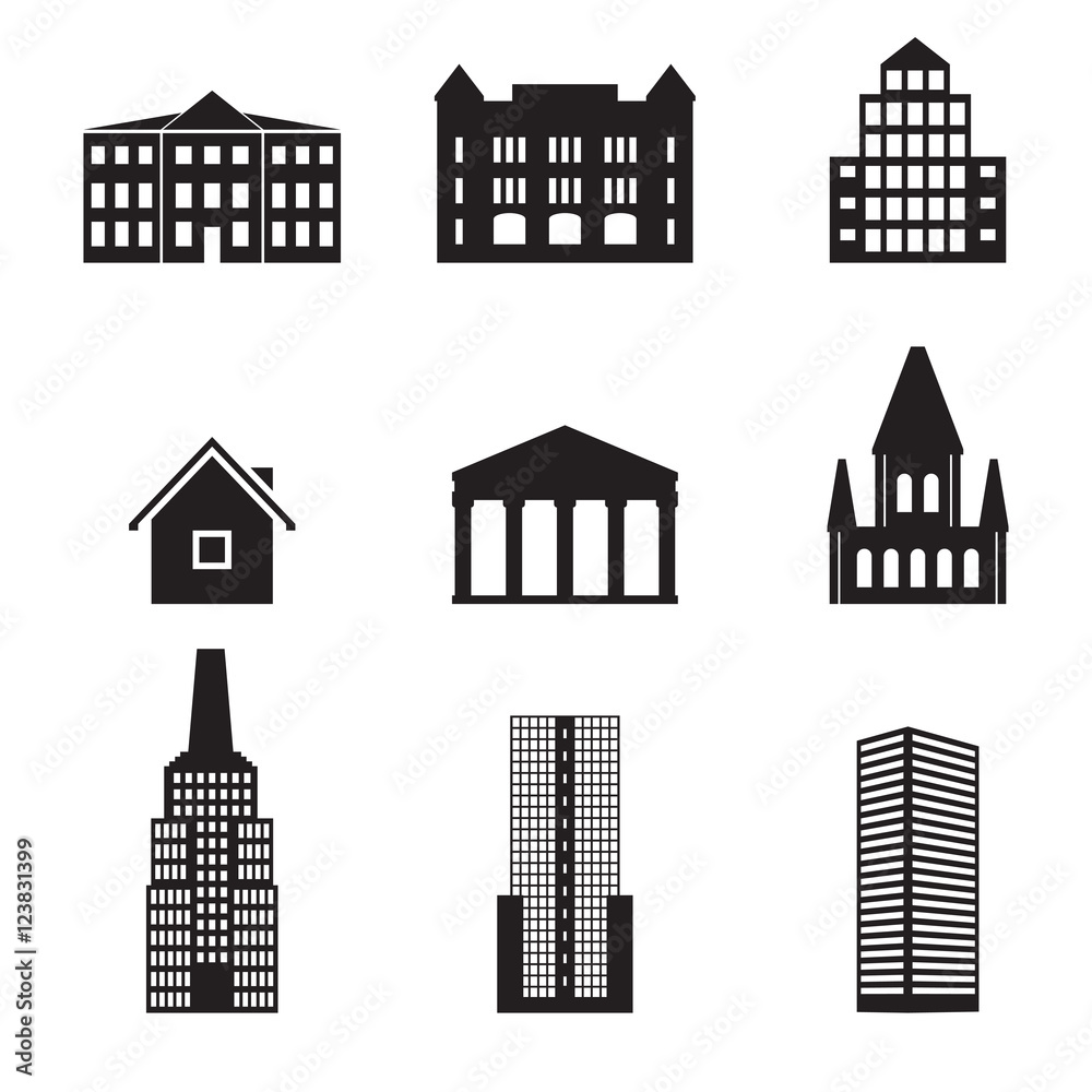 Buildings icons
