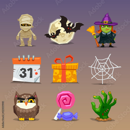 Funny halloween icons-set 2