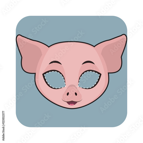 Pig mask for Halloween and other festivities