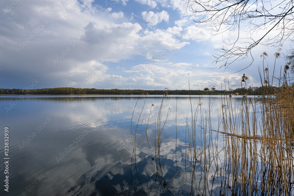 Spring lake. Spring lake.