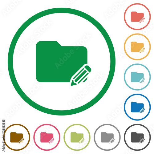 Edit folder outlined flat icons