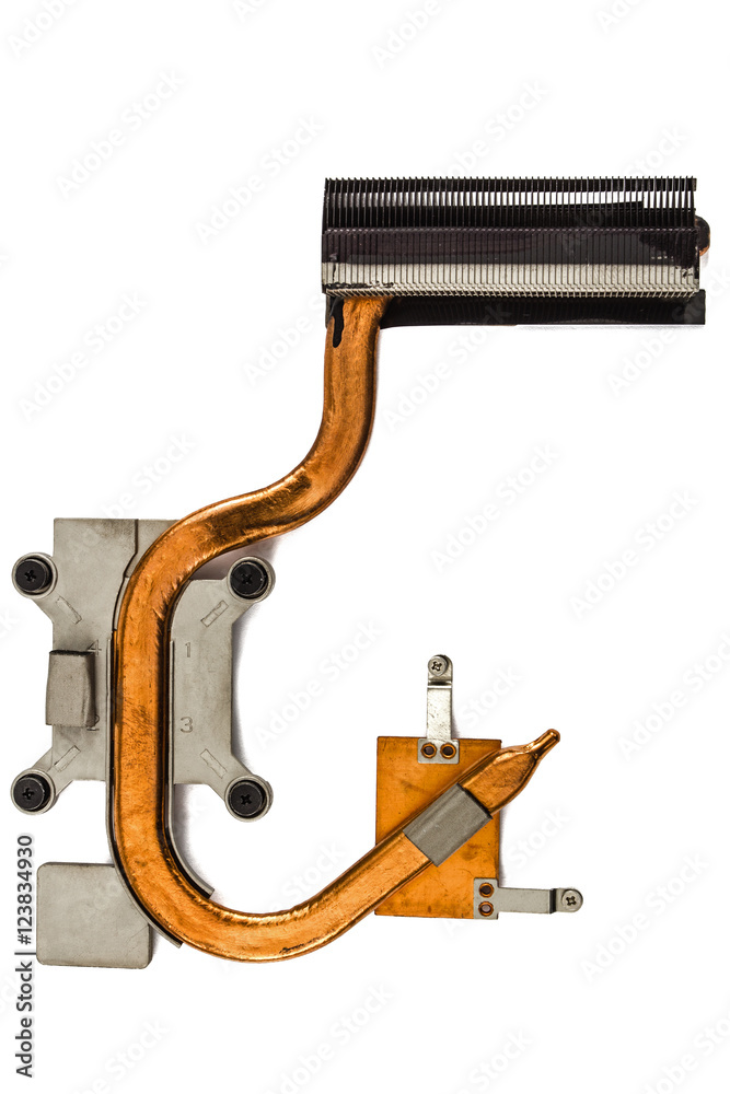 Heatpipe and radiators for cooling of computer processor, coolin