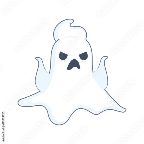 Halloween ghost being terrifying illustration