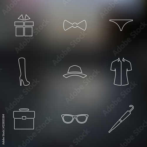Clothing accessories icons