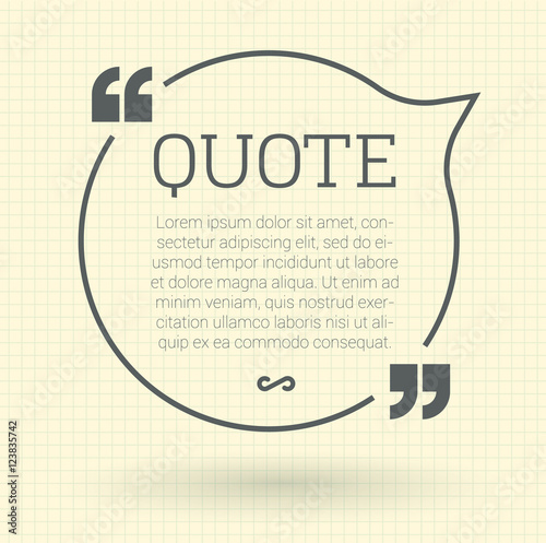Quote vector mock up.