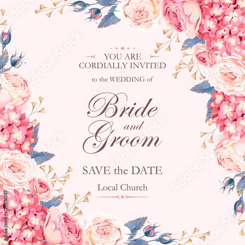 Vintage wedding invitation