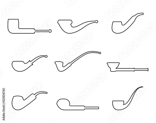 Smoking pipe icons