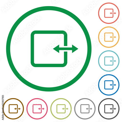 Adjust item width outlined flat icons