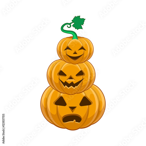 Halloween pumpkin stack