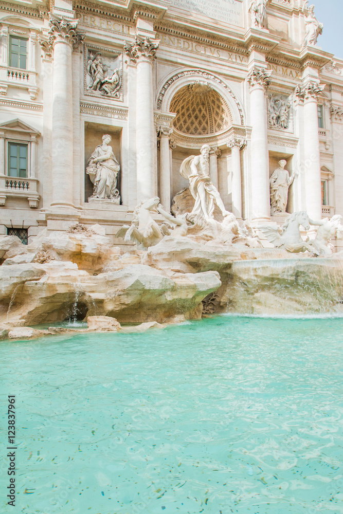     Famous Trevi Fountain in Rome, Italy 