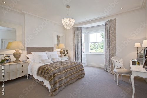 luxurious bedroom with stylish decor