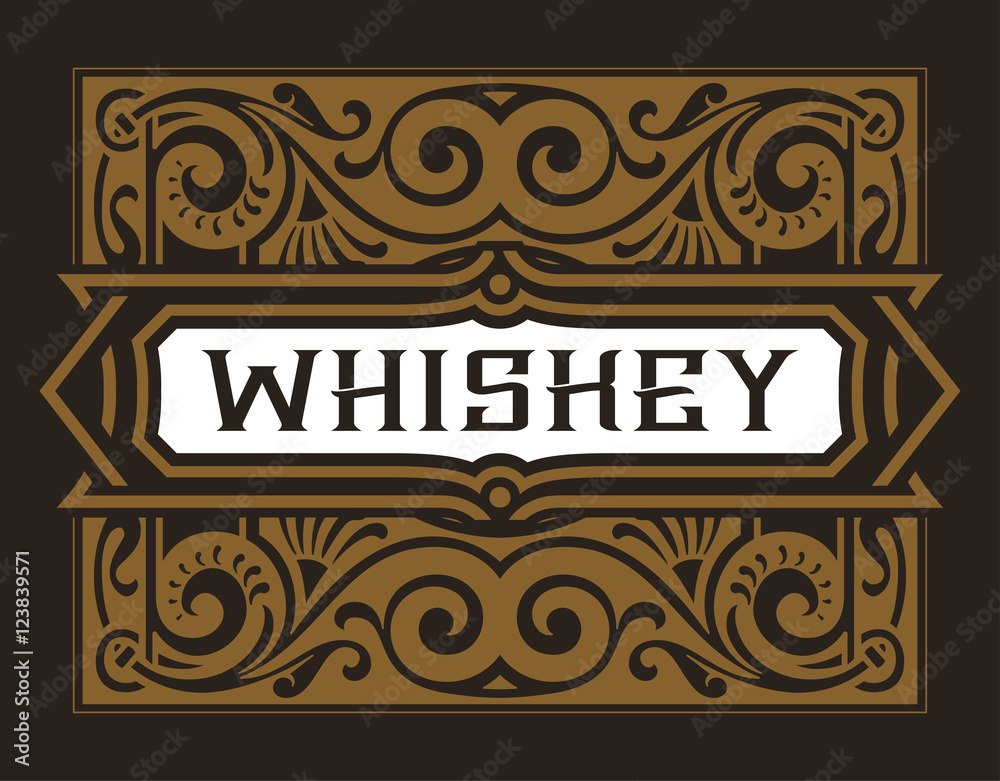 Whiskey design for label and packaging