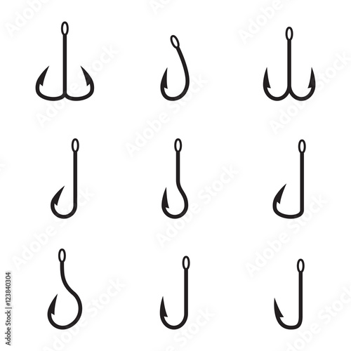 fishing hooks icons