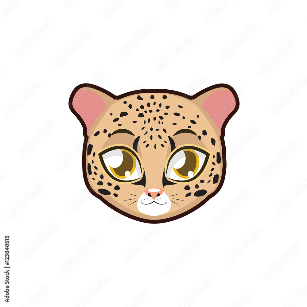 Leopard portrait illustration