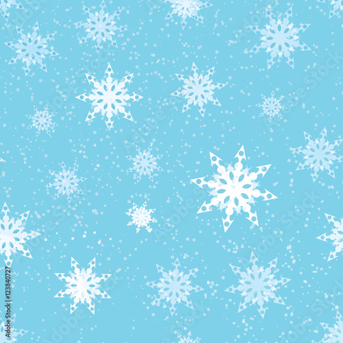 Seamless Pattern with Snowf...